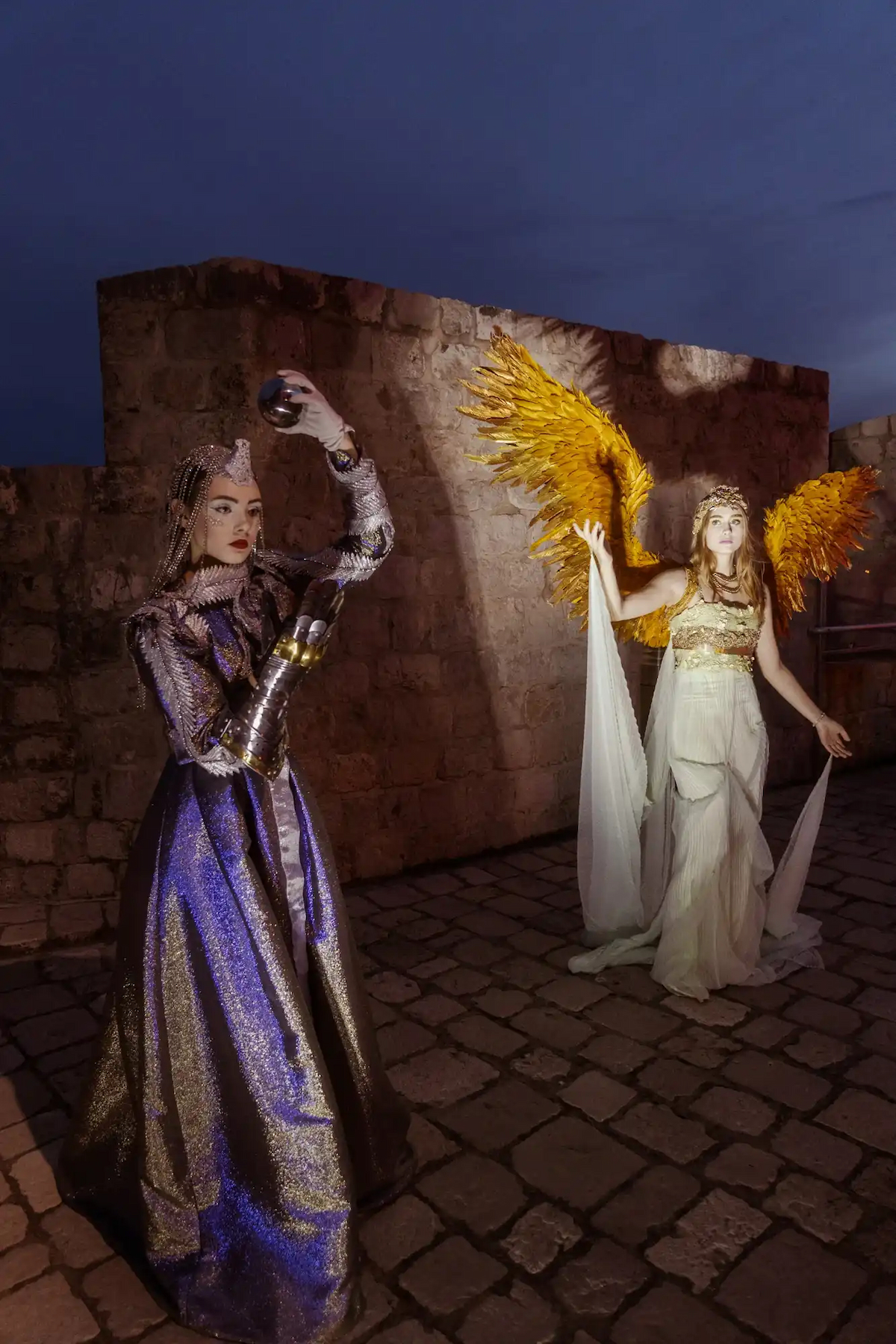 Dancers in costumes