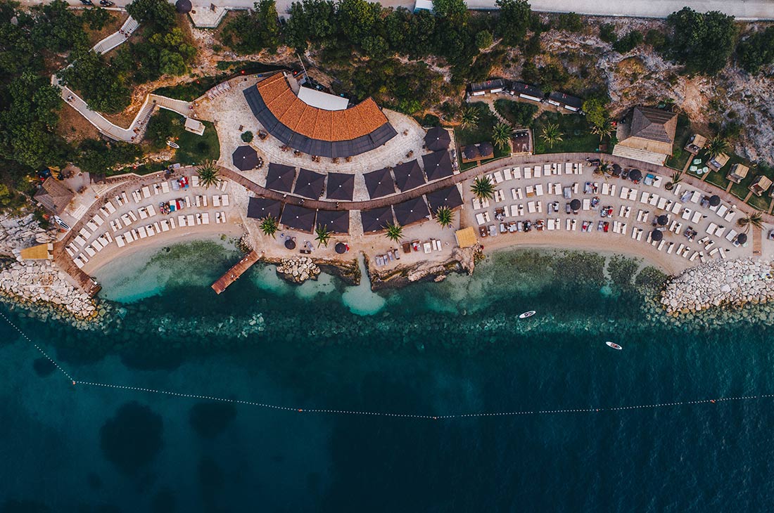 View on the Coral Beach Club from air