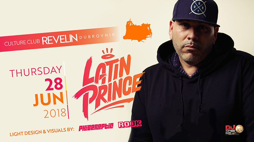 Latin Prince, Phiberoptic and DJ ROOK in nightclub Revelin, Thursday June 28th 2018, Dubrovnik