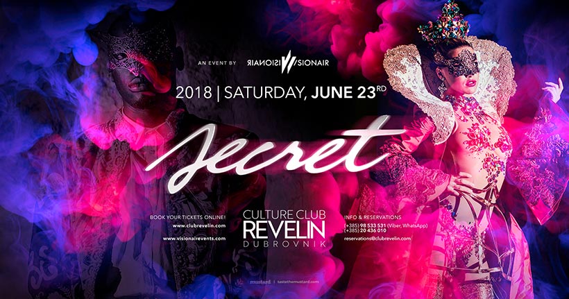 Venetian Masquerade Party, Secret, in CC Revelin, June 23rd, 2018.