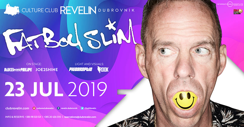 FATBOY SLIM u Revelinu, srpanj 23. 2019, Dubrovnik