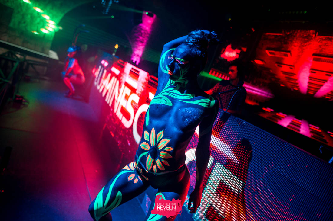 luminent body paint on Revelin dancers